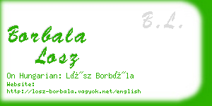 borbala losz business card